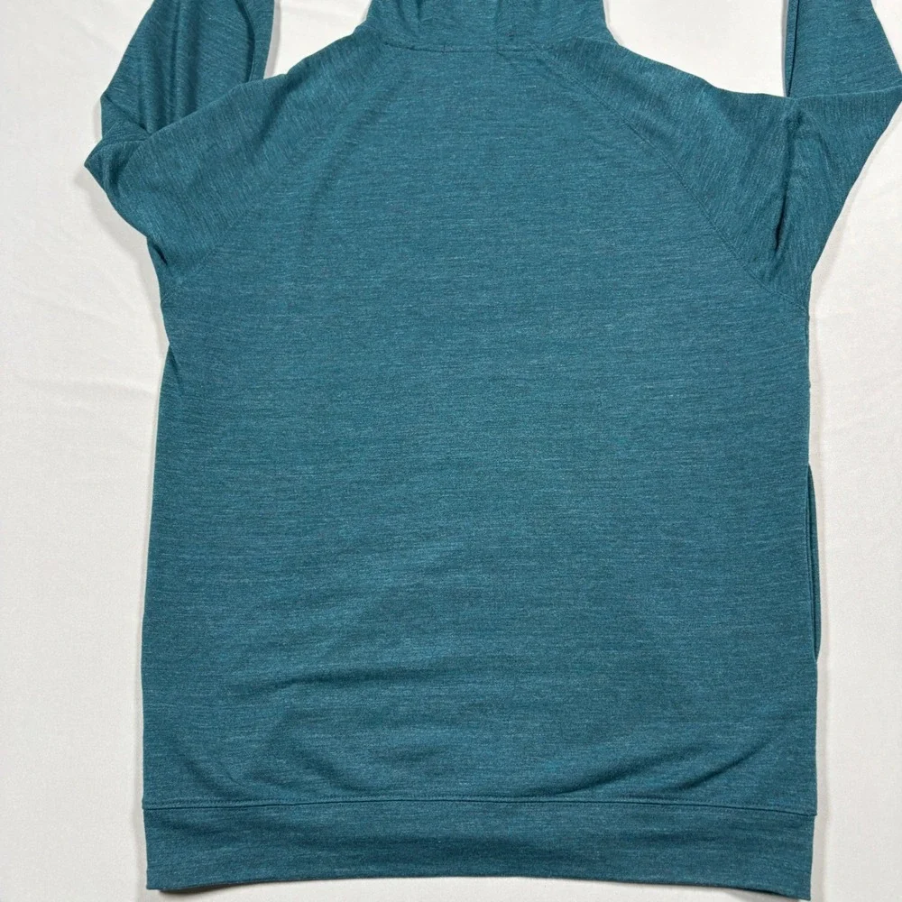 Turtleson Hoodie Mens Small Teal Heathered The Landings GC Performance Pullover